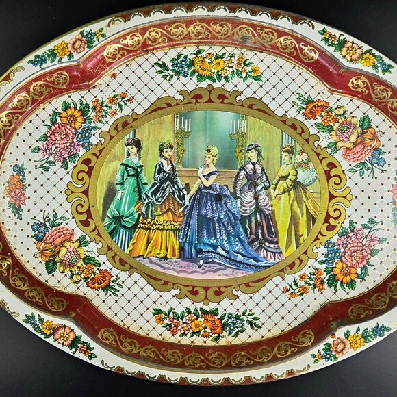 Vintage Daner Decoration Ward – Oval Metal Tray –...